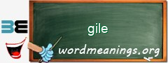 WordMeaning blackboard for gile